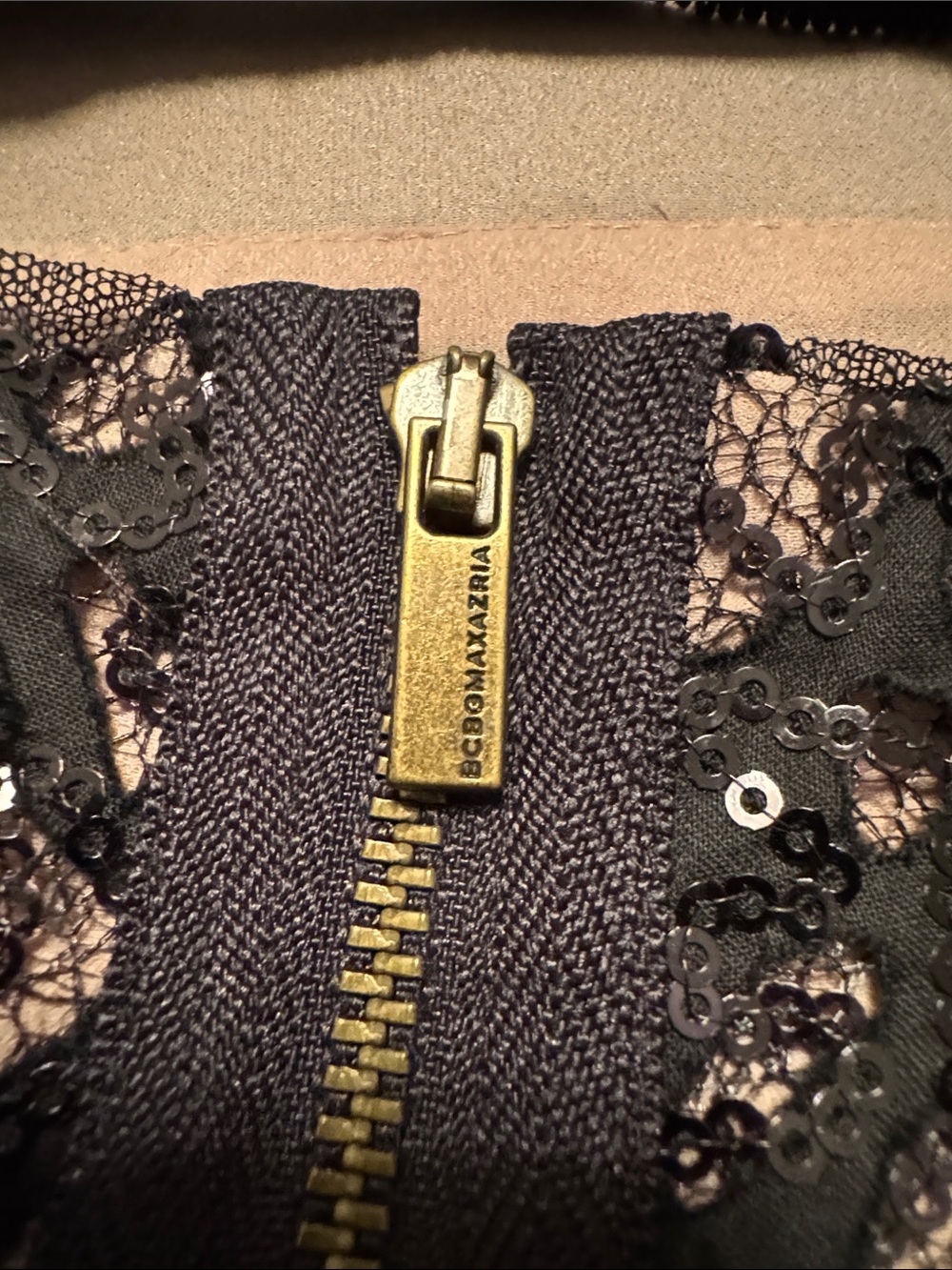 BCBGMaxAzria Katarina Black Lace V-Neck Open-Back Mini Dress - Picture 7 of 8